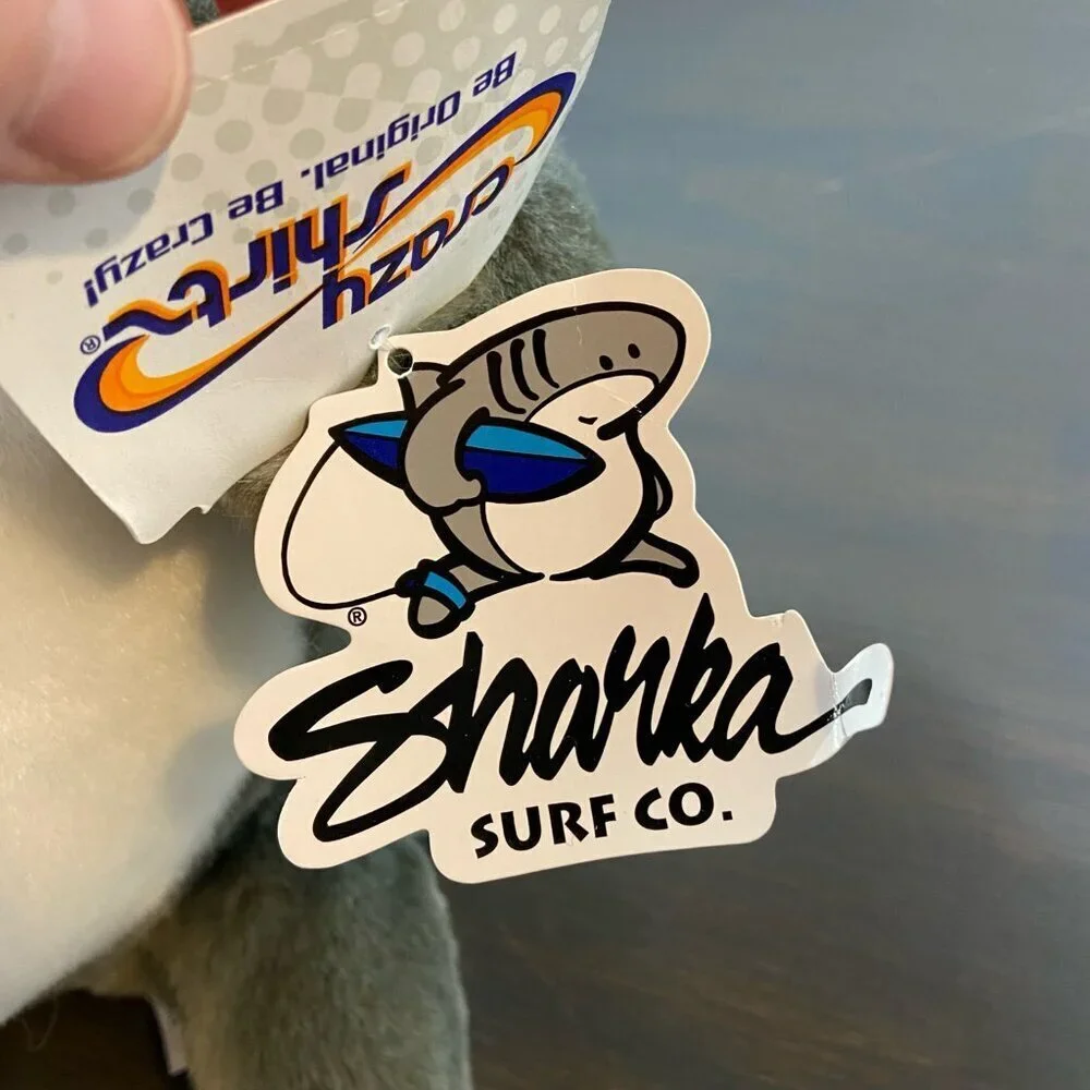 Crazy Shirts “Sharka” Small Plush - NWT - Surfing Shark